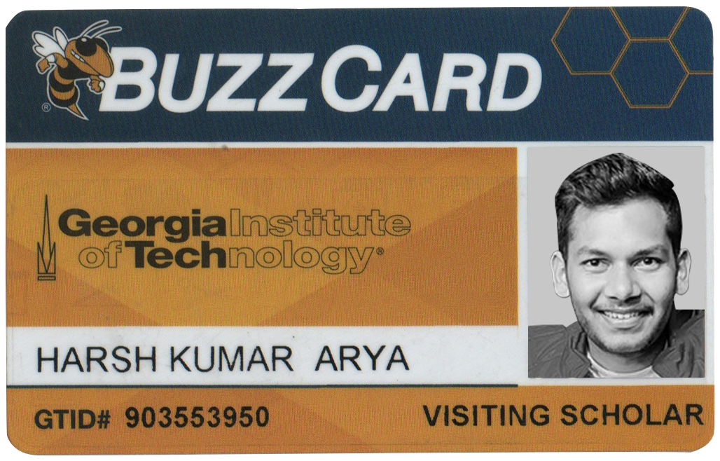 Georgia Tech visiting scholar ID card