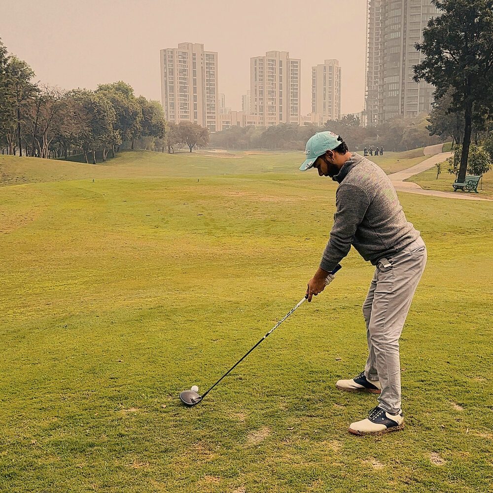 Golf — driver at address